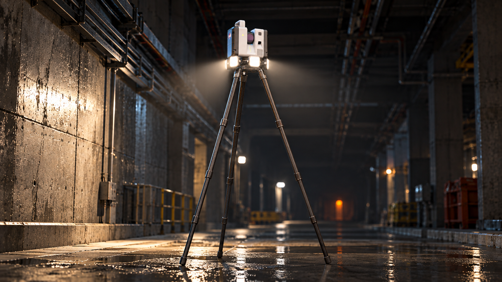Laser Scanner in a Wet Industrial Tunnel