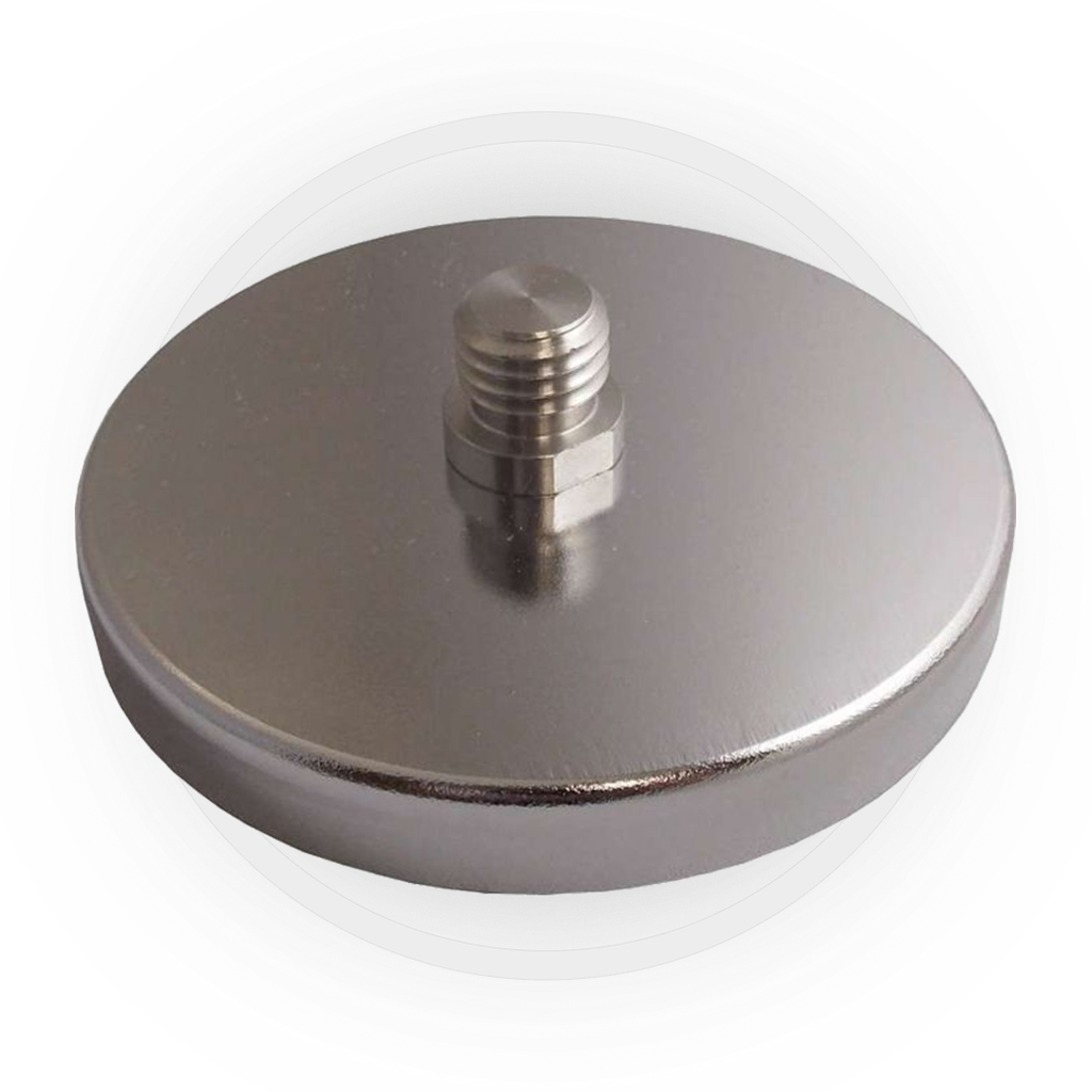 670229 - Flat magnetic mount with 5/8 in. x 11 threaded post, for mounting on flat steel surfaces