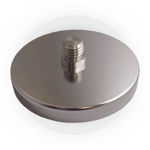 670229 - support magnétique plat avec 5/8 po. x 11 tige filetée, pour le montage sur des surfaces en acier plat